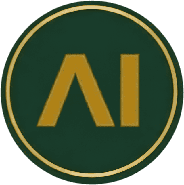 Logo ΛI — círculo verde con monograma dorado